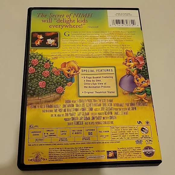 The Secret Of Nimh DVD - Picture 2 of 3